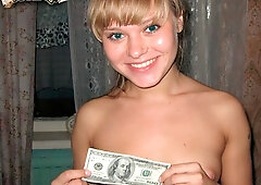 Teen adorable babe Nikki Charm must sell her body for some cash