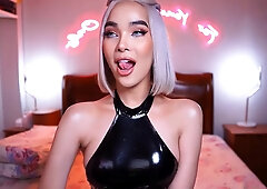 Hot sexy latex shemale-porn clips